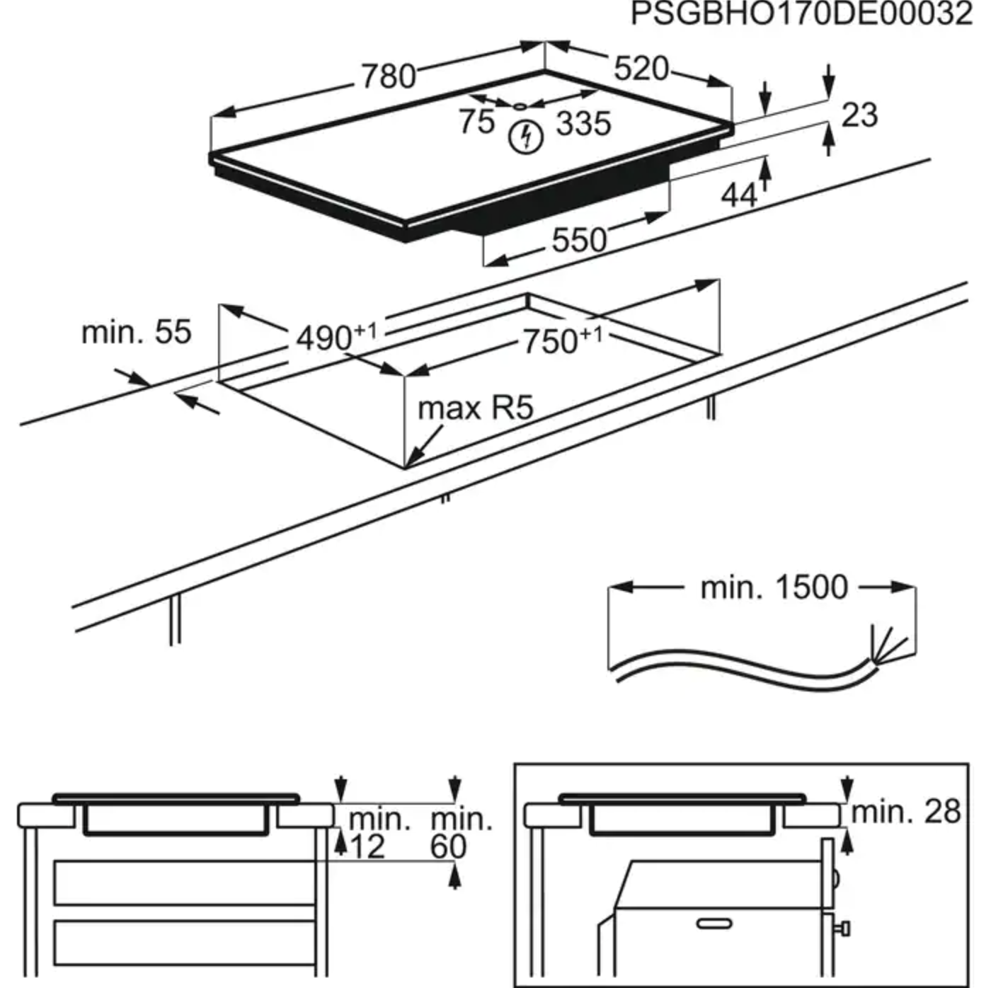 AEG IKE84443FB 6000 inductiekookplaat - 80cm